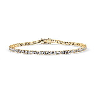 Doorbuster D'Joy Lab Grown Diamond 4.00 ctw Iconic Tennis Bracelet in 18K Vermeil Yellow Gold Over Sterling Silver (7.25 In)