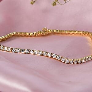 Doorbuster D'Joy Lab Grown Diamond 4.00 ctw Iconic Tennis Bracelet in 18K Vermeil Yellow Gold Over Sterling Silver (7.25 In)