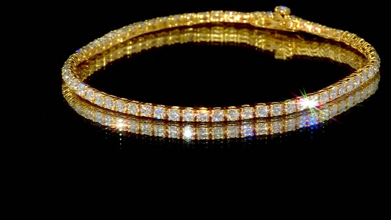 D'Joy Lab Grown Diamond (I1) Iconic Tennis Bracelet in 18K Vermeil YG Over Sterling Silver (7.25 In) 3.70 ctw