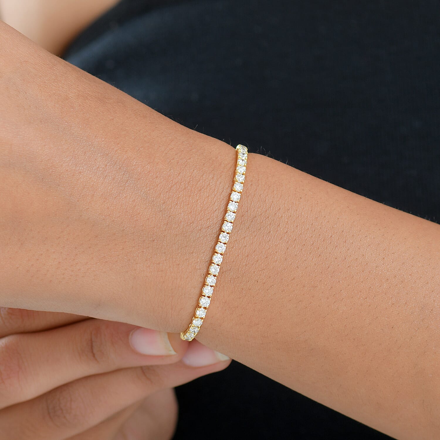 Yellow Gold Over Sterling Silver / 7.25 Inches