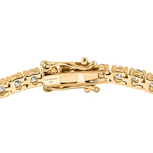 Doorbuster D'Joy Lab Grown Diamond 4.00 ctw Iconic Tennis Bracelet in 18K Vermeil Yellow Gold Over Sterling Silver (7.25 In)