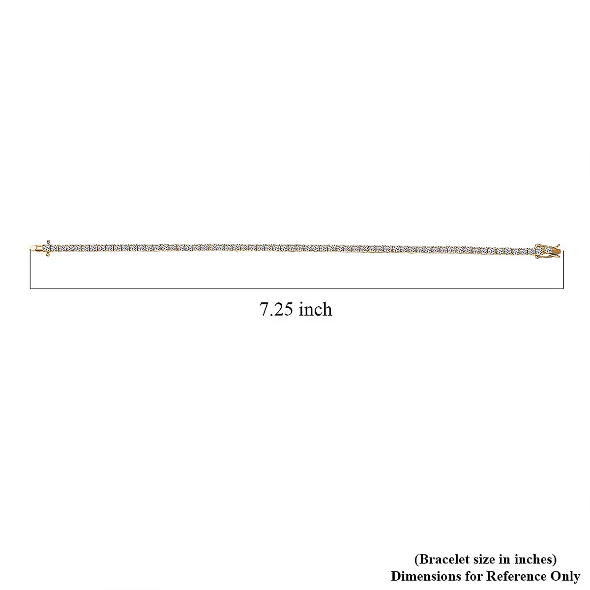 D'Joy Lab Grown Diamond (I1) Iconic Tennis Bracelet in 18K Vermeil YG Over Sterling Silver (7.25 In) 3.70 ctw image number 6