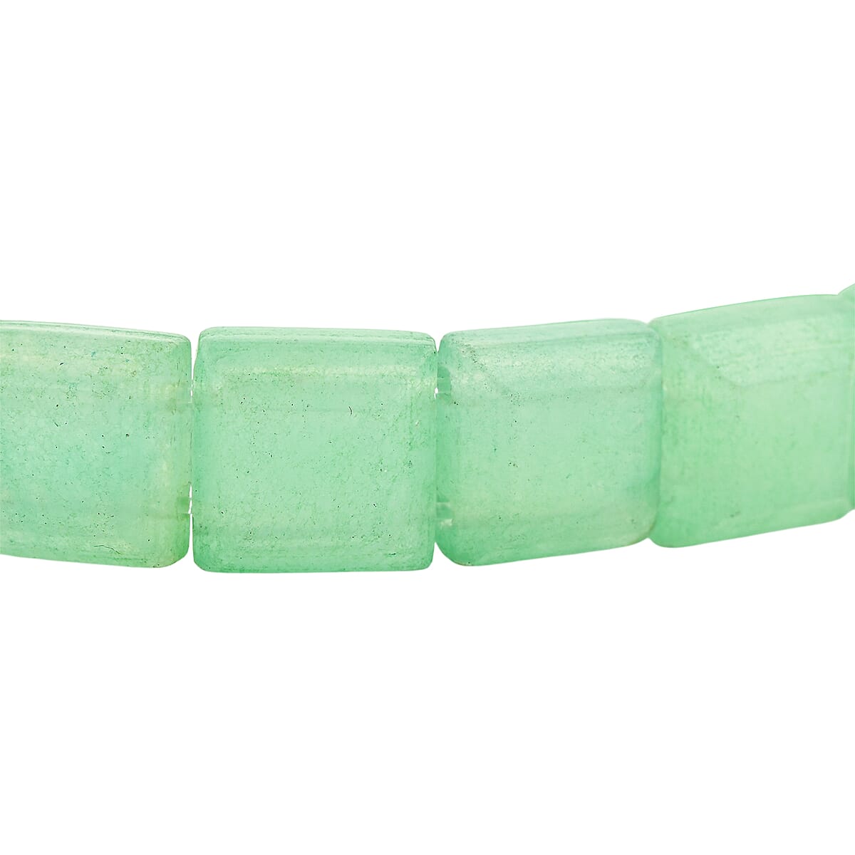 Green Aventurine 125.00 ctw Square Block Stretch Bracelet image number 3