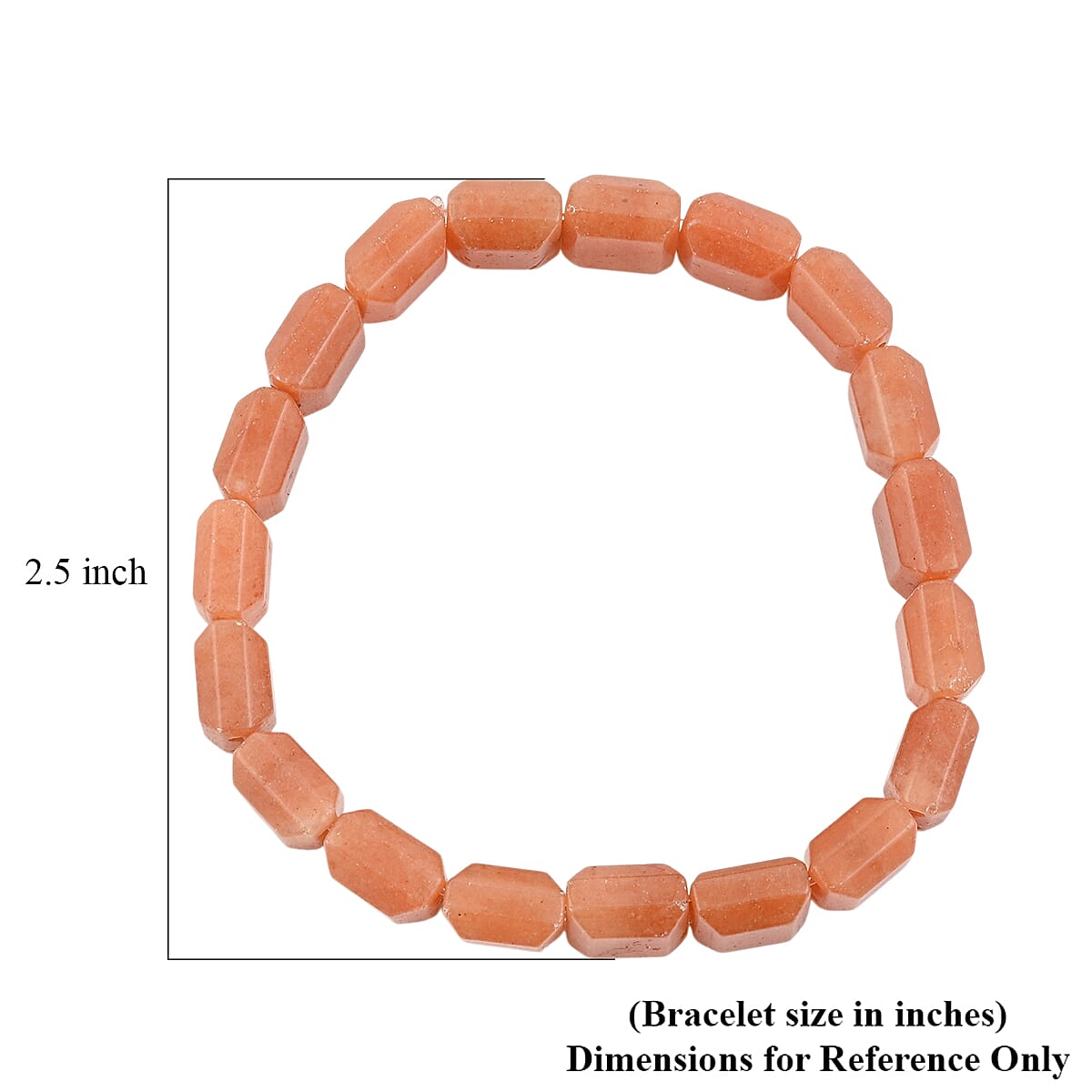 Red Aventurine 125.00 ctw Square Block Stretch Bracelet image number 4