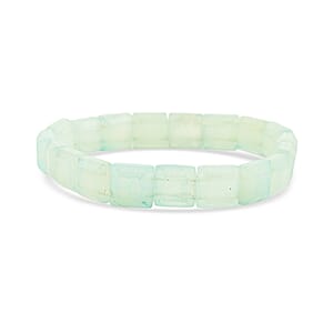 Amazonite 125.00 ctw Square Block Stretch Bracelet
