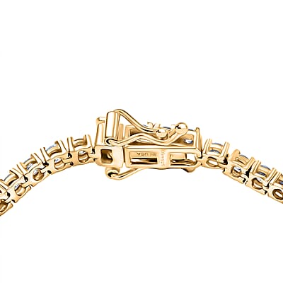 D'Joy Lab Grown Diamond 4.15 ctw Iconic Tennis Bracelet in 18K Vermeil Yellow Gold Over Sterling Silver (6.50 In)