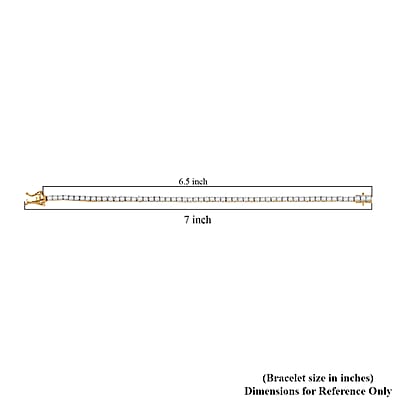 D'Joy Lab Grown Diamond 4.15 ctw Iconic Tennis Bracelet in 18K Vermeil Yellow Gold Over Sterling Silver (6.50 In)