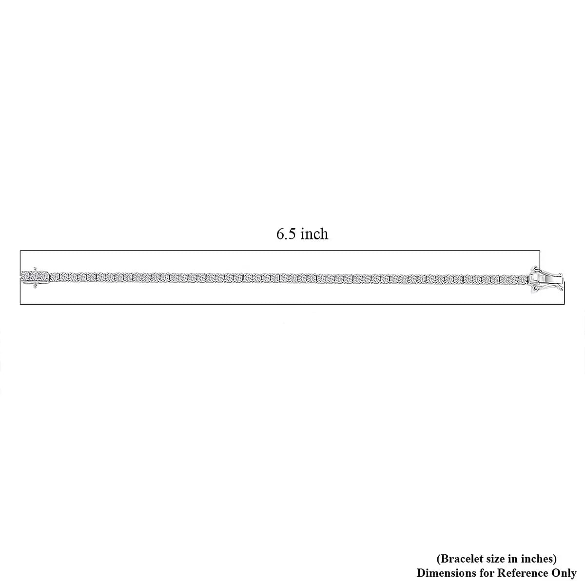 Doorbuster D'Joy Lab Grown Diamond 4.00 ctw Iconic Tennis Bracelet in Rhodium Over Sterling Silver (6.50 In) image number 6