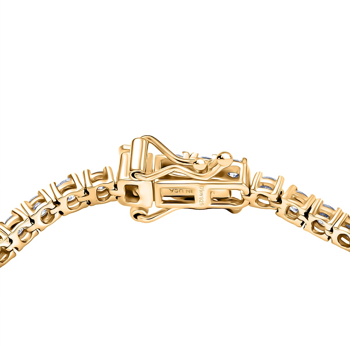  D'Joy Lab Grown Diamond 4.00 ctw Iconic Tennis Bracelet in 18K Vermeil Yellow Gold Over Sterling Silver (8.00 In) image number 3