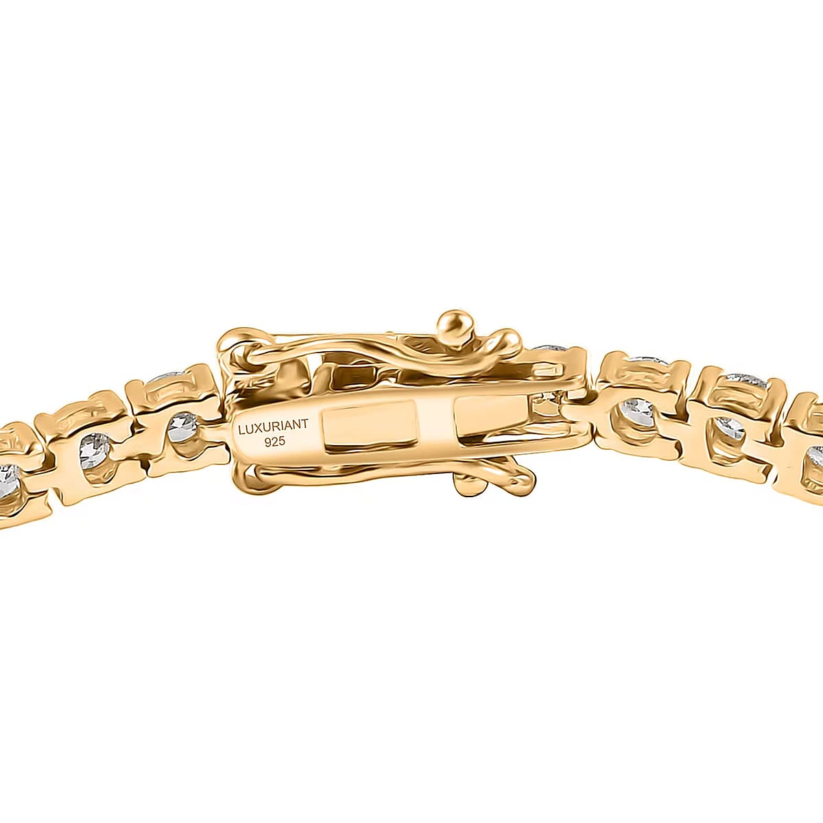  D'Joy Lab Grown Diamond 4.00 ctw Iconic Tennis Bracelet in 18K Vermeil Yellow Gold Over Sterling Silver (8.00 In) image number 7