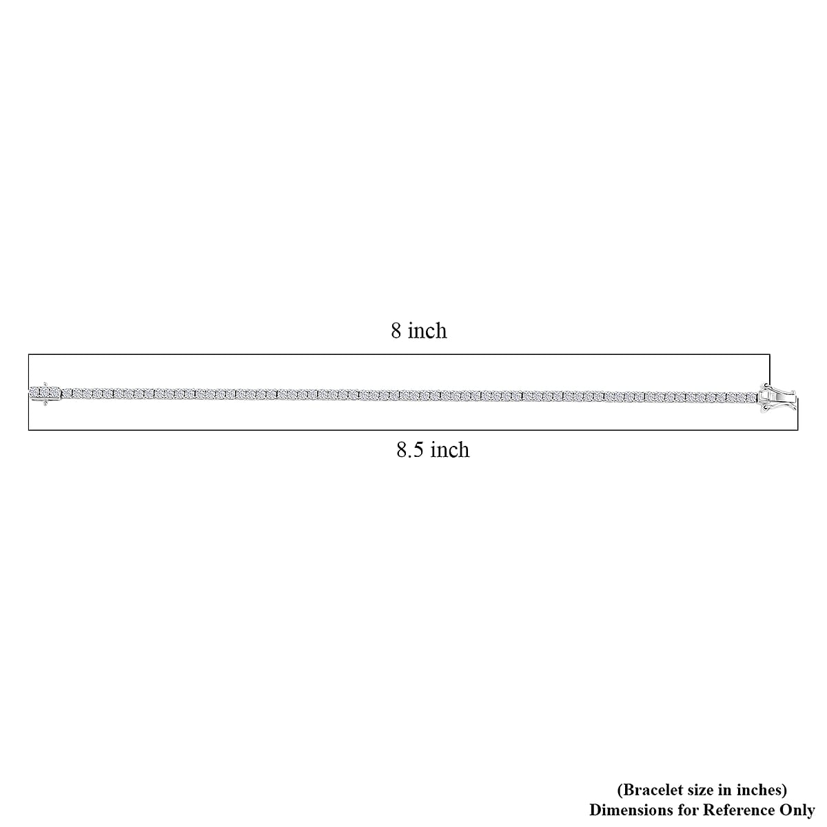 Doorbuster D'Joy Lab Grown Diamond 4.00 ctw Bracelet in Rhodium Over Sterling Silver (8.00 In) image number 4