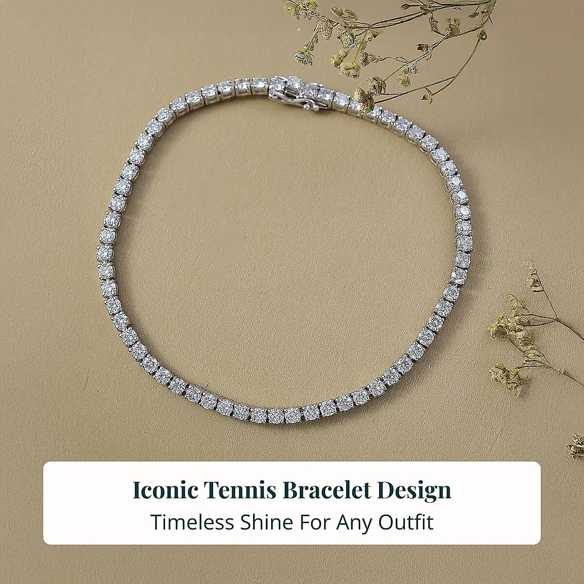 Doorbuster D'Joy Lab Grown Diamond 4.00 ctw Bracelet in Rhodium Over Sterling Silver (8.00 In) image number 5