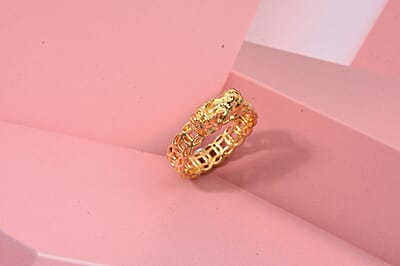 Dragon Ring in 24K Yellow Gold (Size 6.0) 0.85 Grams