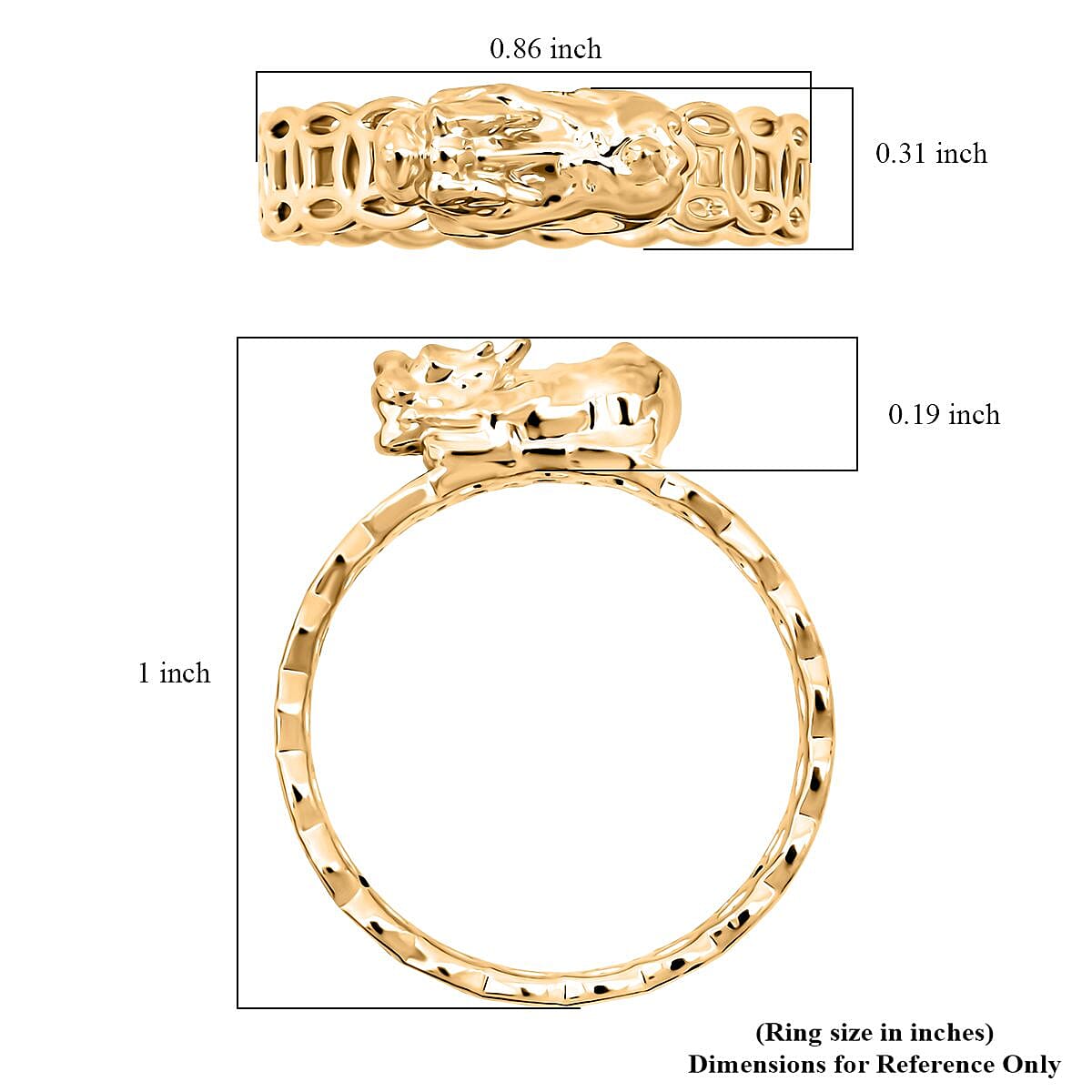 Dragon Ring in 24K Yellow Gold (Size 6.0) 0.85 Grams image number 5