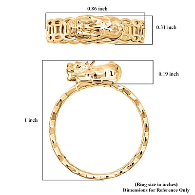 Dragon Ring in 24K Yellow Gold (Size 6.0) 0.85 Grams