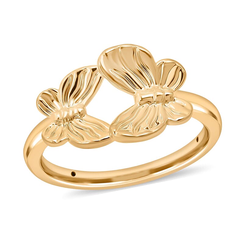 Butterfly Ring in 24K Yellow Gold (Size 10.0) 0.65 Grams