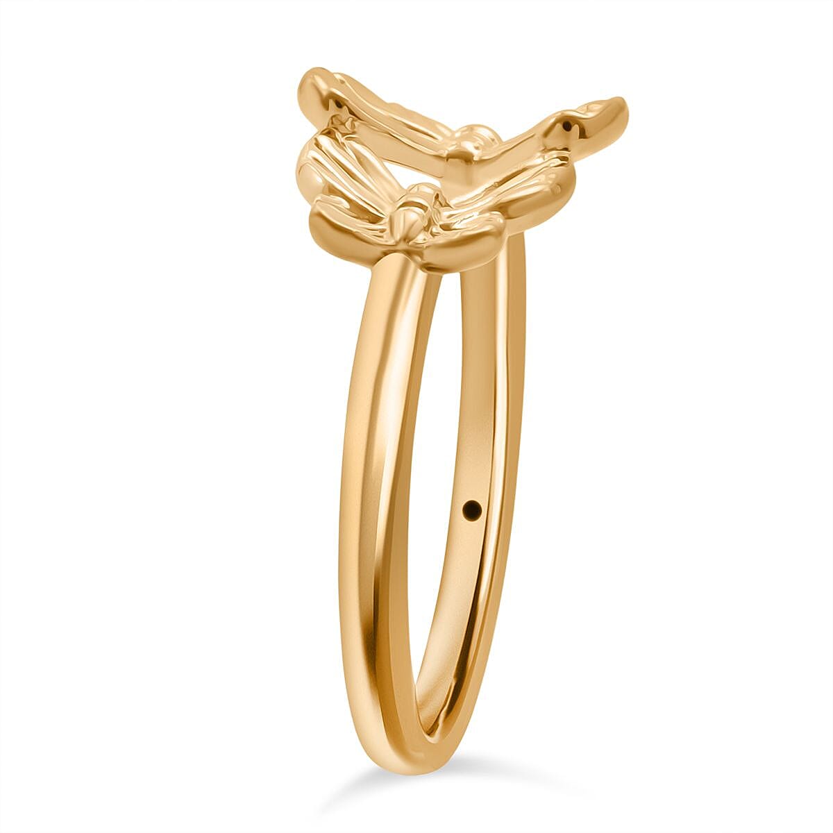 Butterfly Ring in 24K Yellow Gold (Size 10.0) 0.65 Grams
