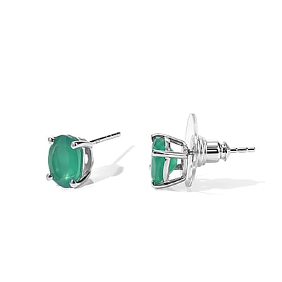 EverTrue Verde Onyx 2.20 ctw Earrings in Platinum Bond