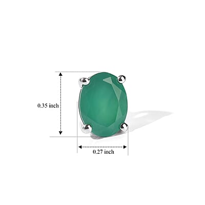 EverTrue Verde Onyx 2.20 ctw Earrings in Platinum Bond