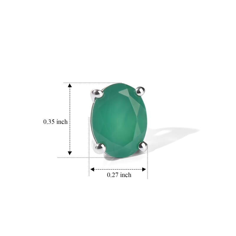 EverTrue Verde Onyx 2.20 ctw Earrings in Platinum Bond