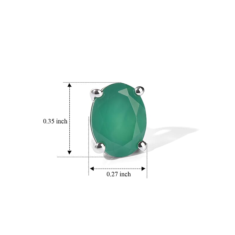 EverTrue Verde Onyx 2.20 ctw Earrings in Platinum Bond