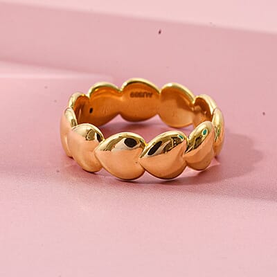 Heart Ring in 24K Yellow Gold (Size 6.0) 1.10 Grams