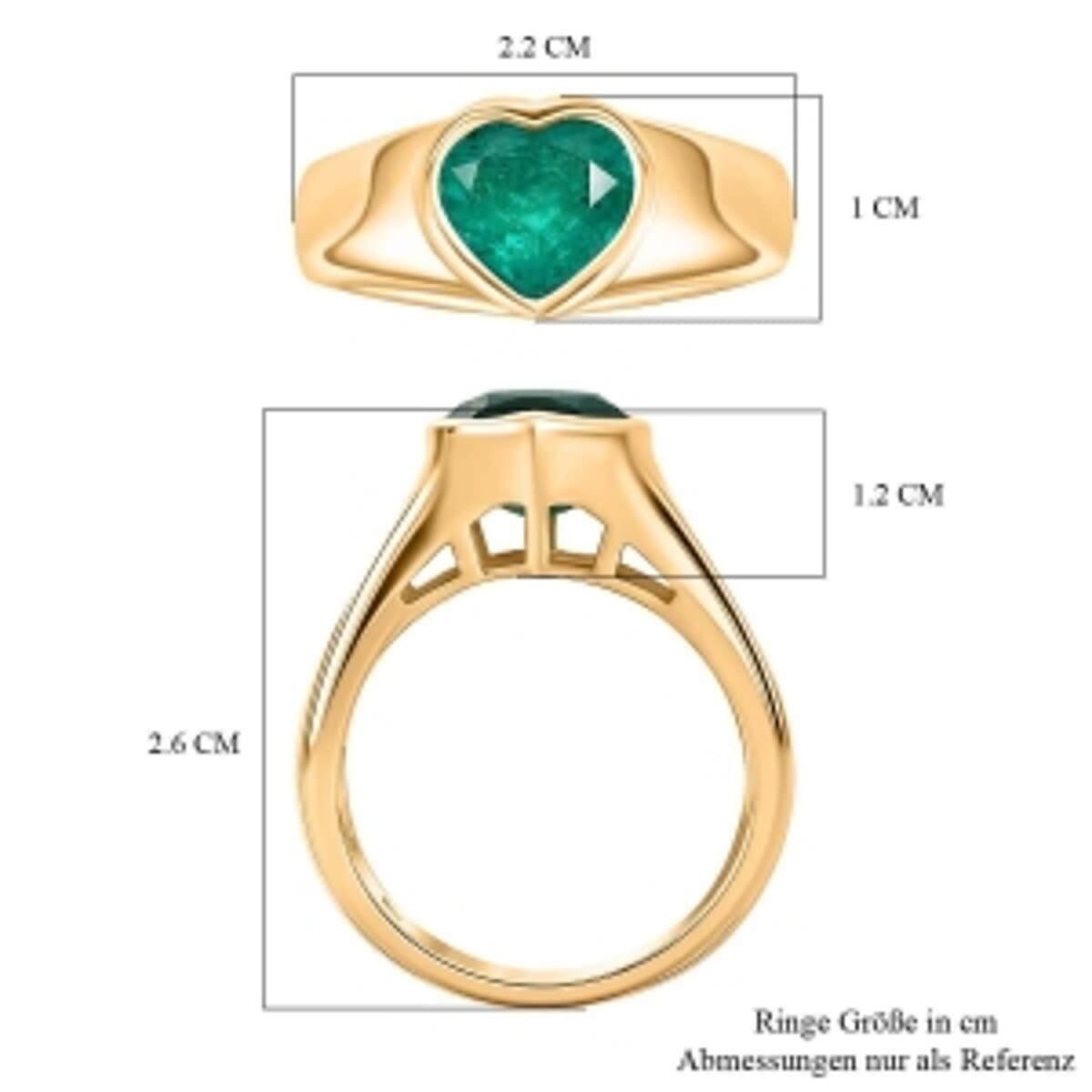 D'Joy Emeraldine Triplet Quartz 2.18 ctw Ring in Vermeil Yellow Gold Over Sterling Silver (Size 8) image number 6