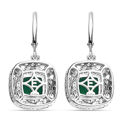 EverTrue Verde Onyx Earrings in 18K YG Plated and Platinum Bond 4.60 ctw
