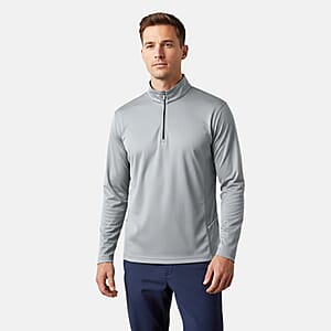 UltraClub Grey Unisex 1/4 Zip Pullover - M