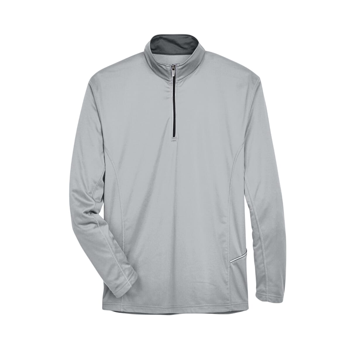 UltraClub Grey Unisex 1/4 Zip Pullover - M image number 1
