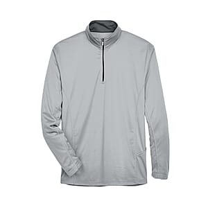 UltraClub Grey Unisex 1/4 Zip Pullover - M