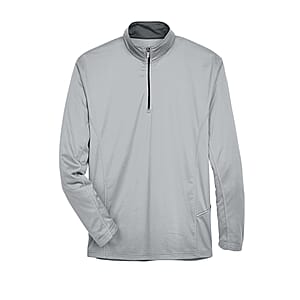 UltraClub Grey Unisex 1/4 Zip Pullover - S
