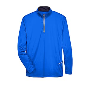 UltraClub Blue Unisex 1/4 Zip Pullover - S