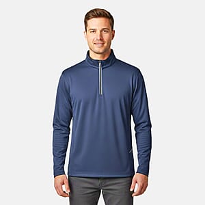 UltraClub Navy Unisex 1/4 Zip Pullover - M