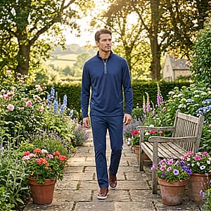 UltraClub Navy Unisex 1/4 Zip Pullover - S