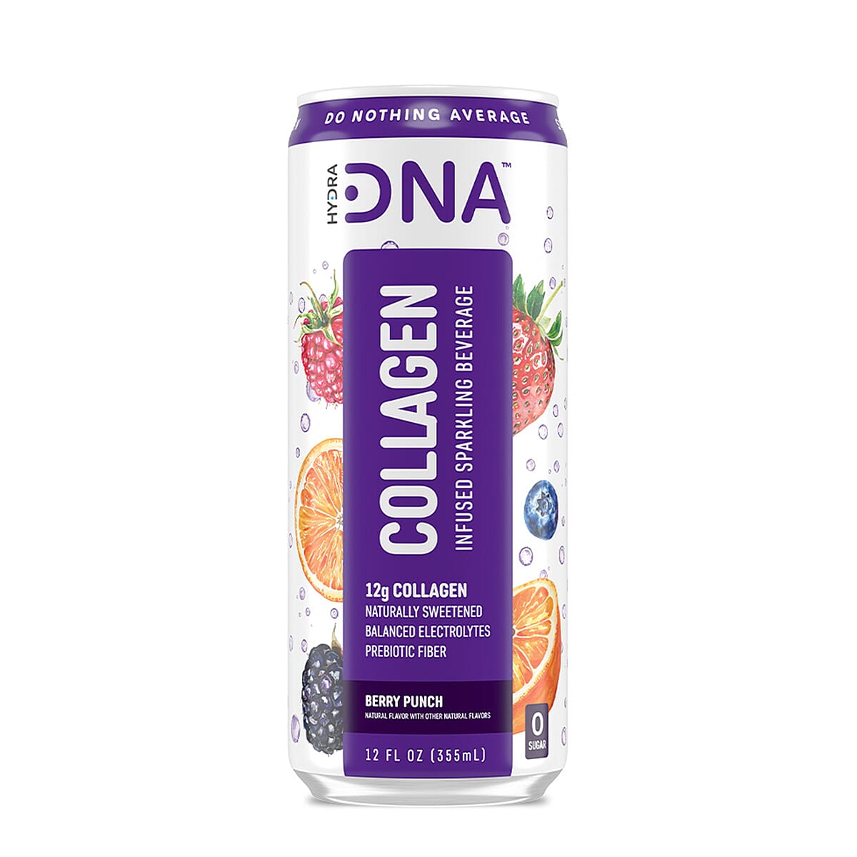 HYDRADNA Collagen Sparkling Beverage - Berry Punch - 12pk image number 0