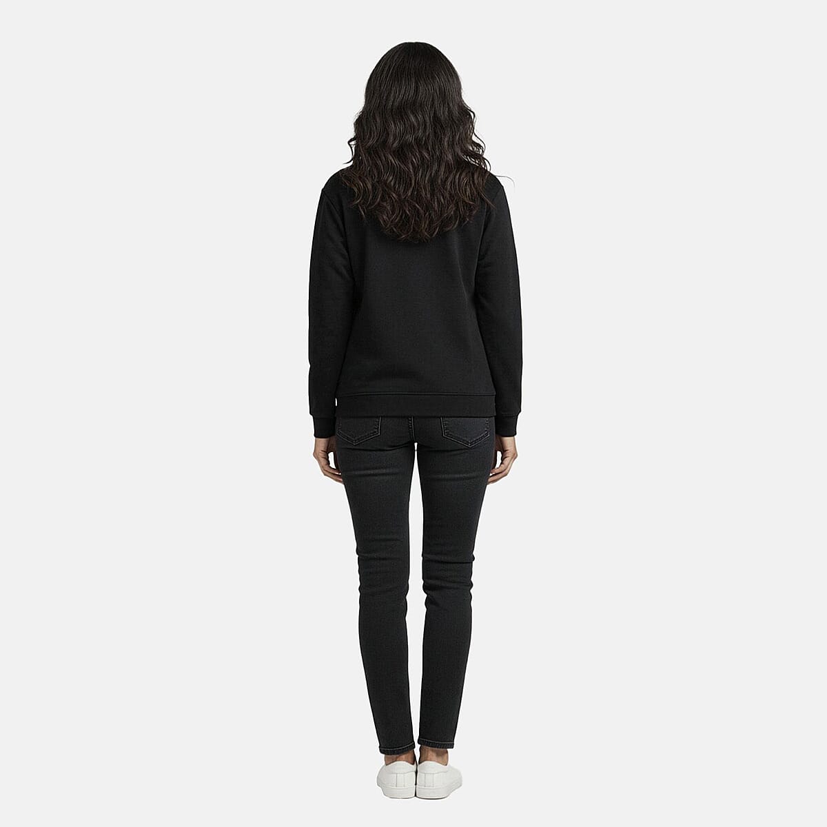 CATALOGUE CLASSIC Black Snap Front Fleece Cardigan with Pockets - XL image number 2