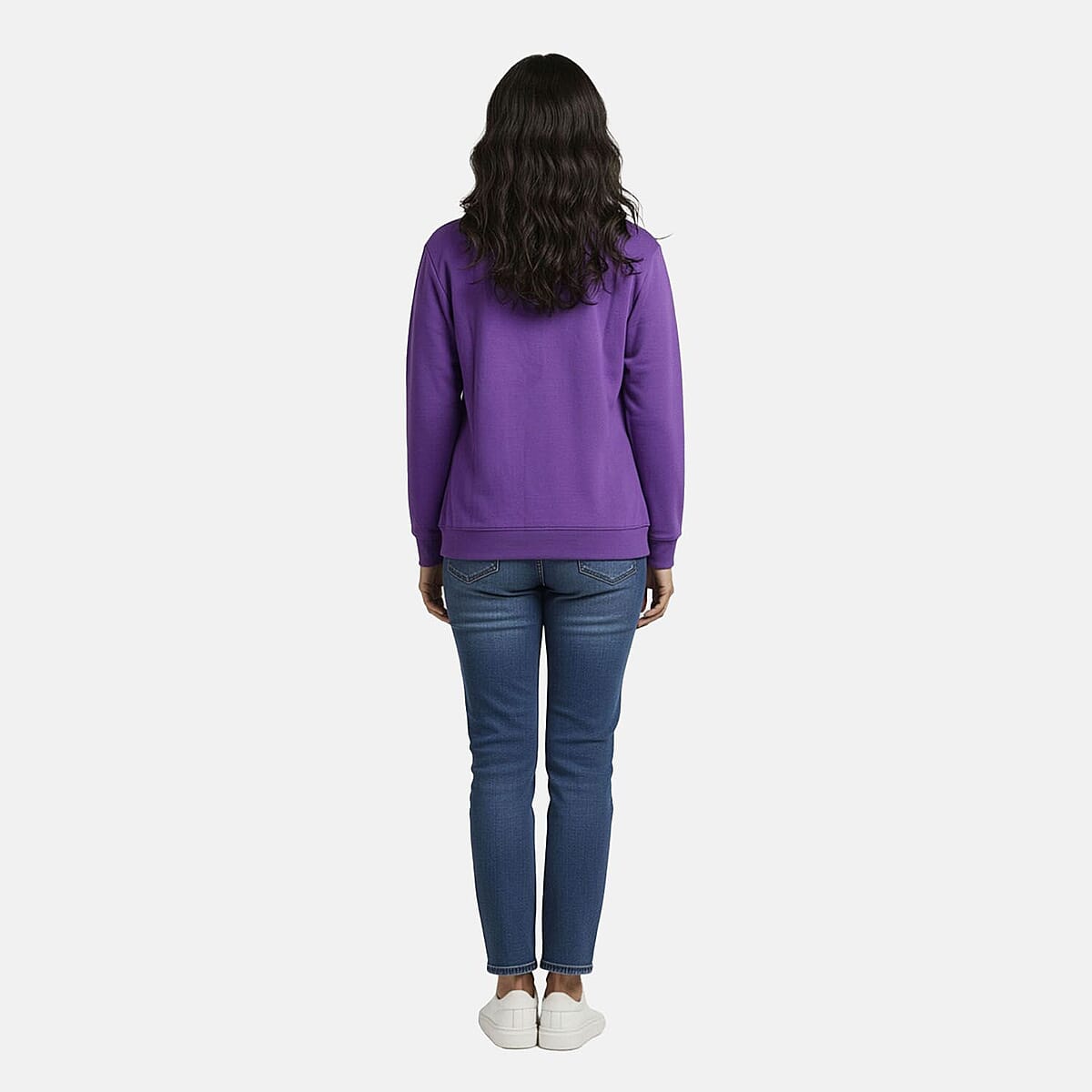 CATALOGUE CLASSIC Purple Snap Front Fleece Cardigan with Pockets - L image number 2