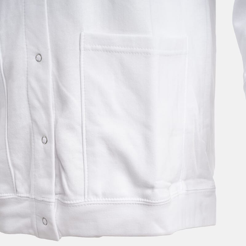 CATALOGUE CLASSIC White Snap Front Fleece Cardigan with Pockets - L