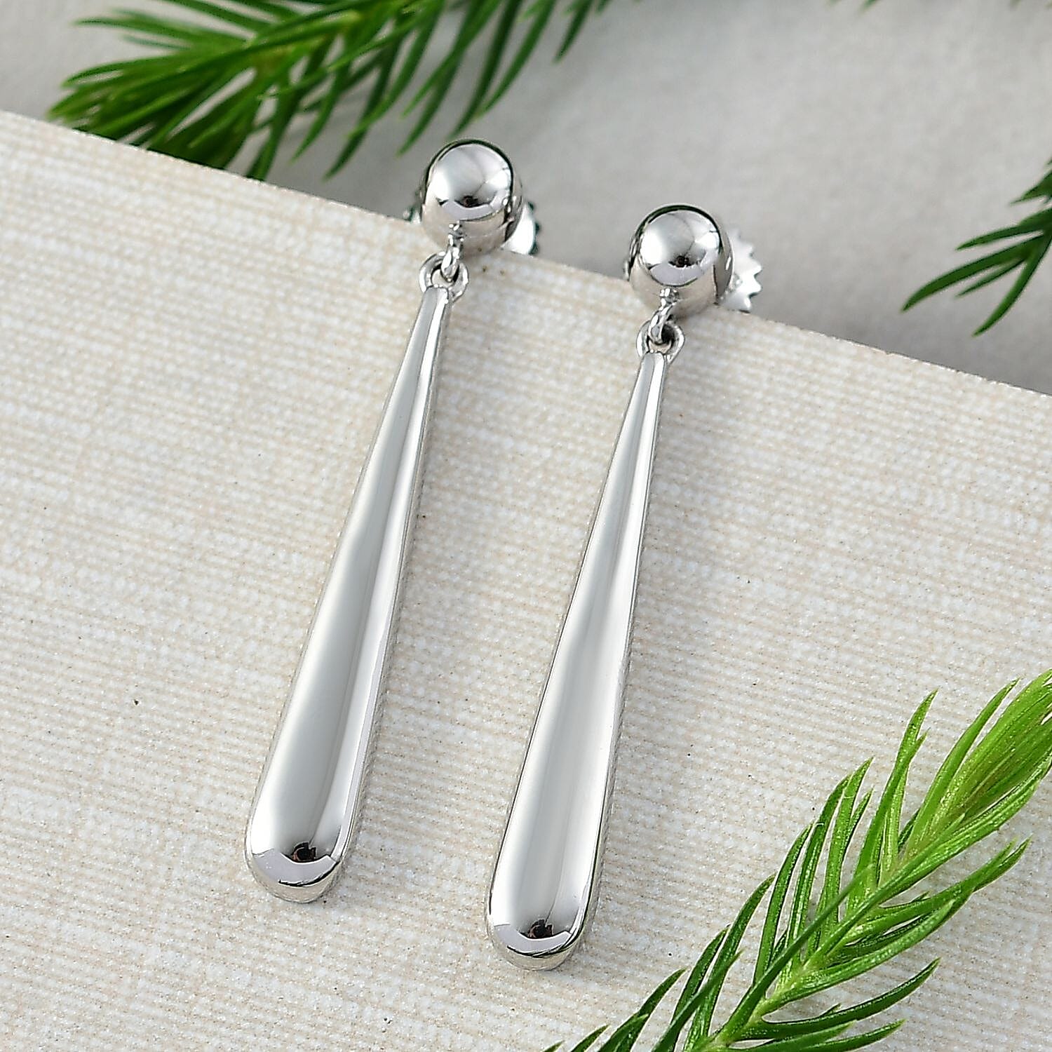 Rhapsody Water Drop Earrings in 950 Platinum 7.3 Grams