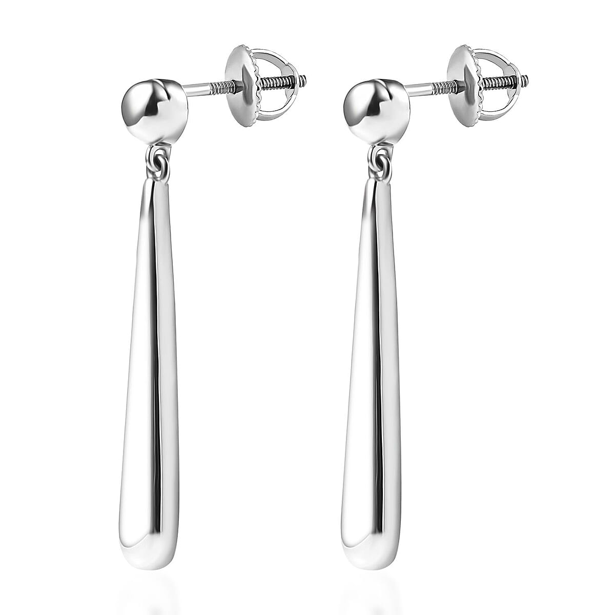 Doorbuster Rhapsody Water Drop Earrings in 950 Platinum 7.3 Grams image number 3