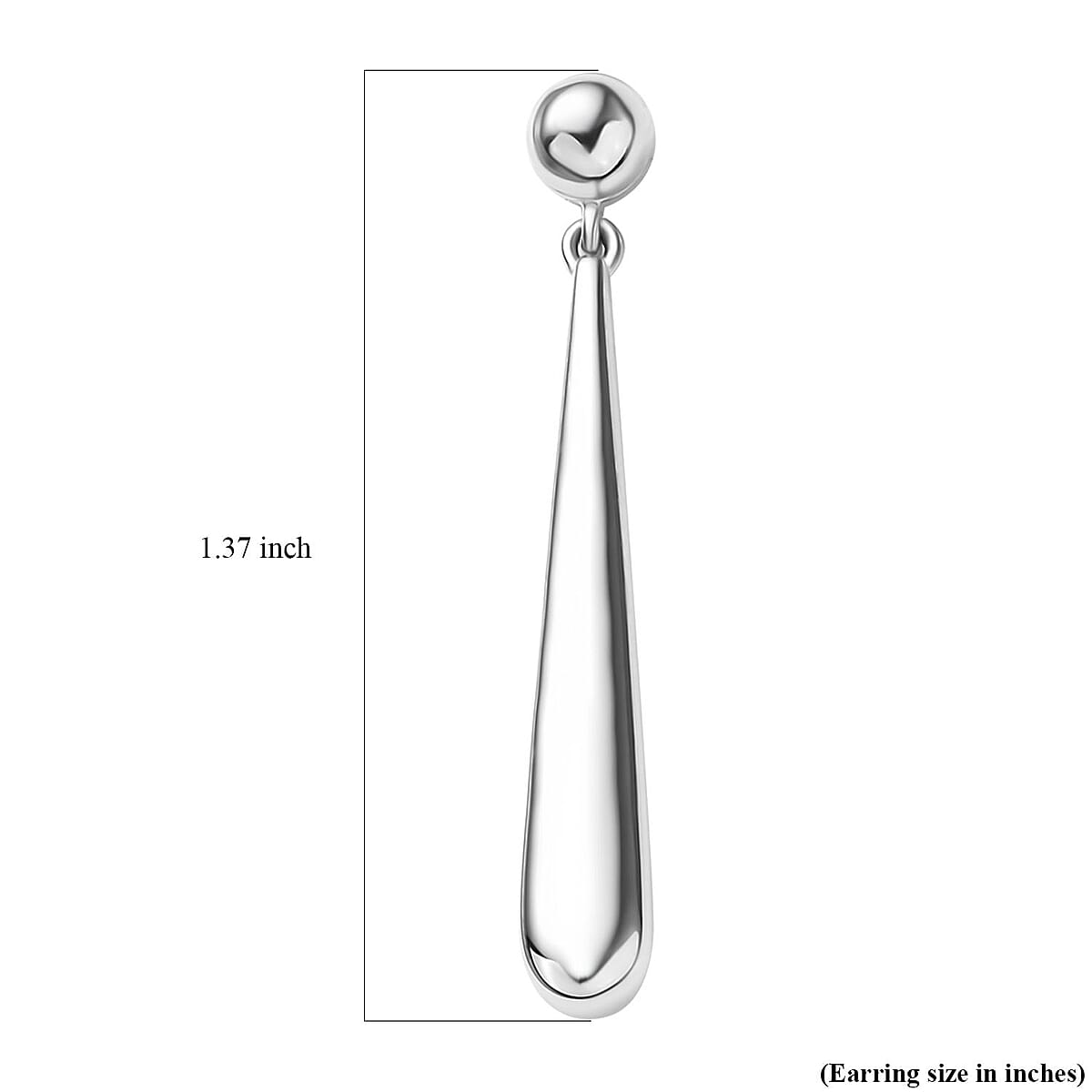 Doorbuster Rhapsody Water Drop Earrings in 950 Platinum 7.3 Grams image number 6