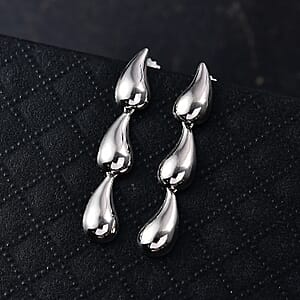 Doorbuster Rhapsody Failing Water Drops Earrings in 950 Platinum 6.40 Grams