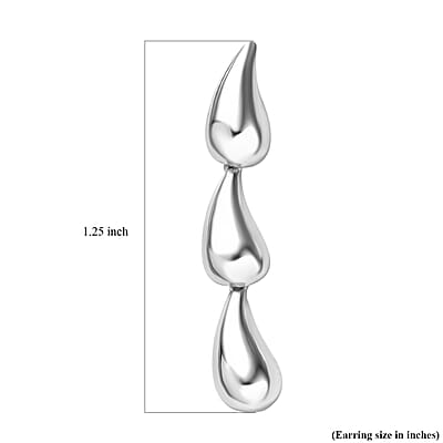 Rhapsody Falling Water Drops Earrings in 950 Platinum 6.40 Grams