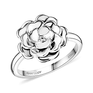 Doorbuster Rhapsody Camellia Bloom Ring in 950 Platinum (Size 7.0) 8.30 Grams