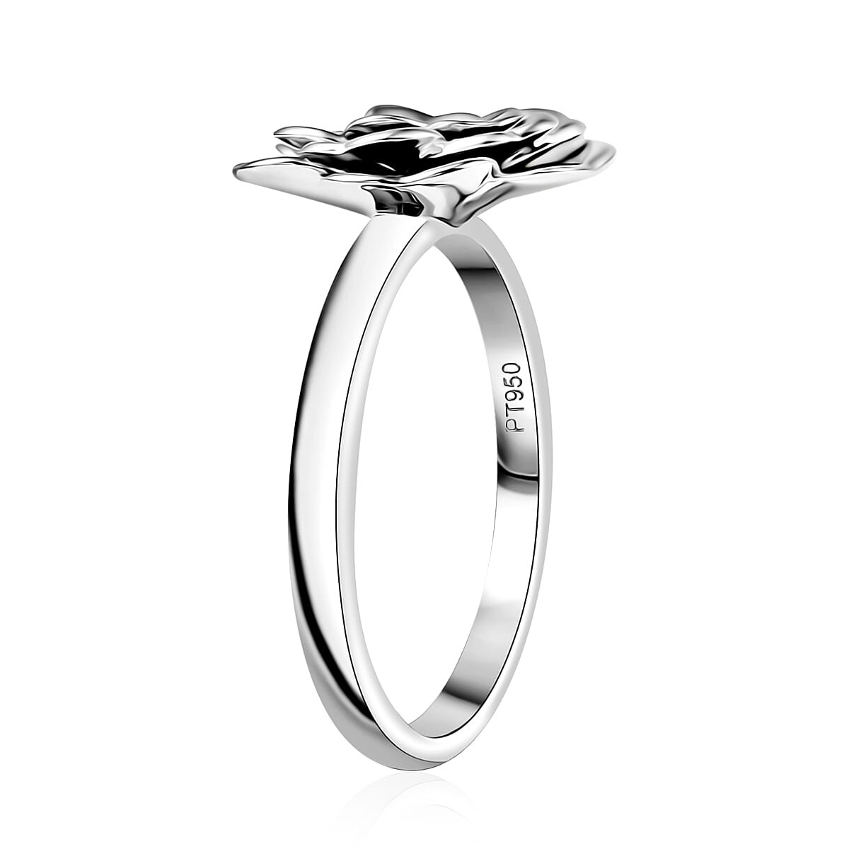 Doorbuster Rhapsody Camellia Bloom Ring in 950 Platinum (Size 8.0) 8.30 Grams image number 3