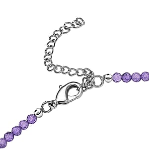 EverTrue Tasmanian Stichtite and Multi Gemstone 39.55 ctw Earthborn Celestial Orbit Elegance Necklace in Platinum Bond 18-20 Inches