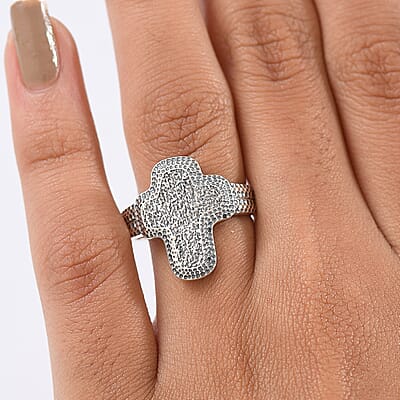 D'Joy Passport to Israel Artisan Crafted Sterling Silver Ring (Size 10.0) 5 Grams