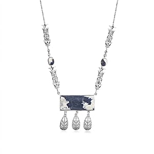 D'Joy Passport to Israel Artisan Crafted White Buffalo 27.50 ctw Necklace in Sterling Silver 18 Inches