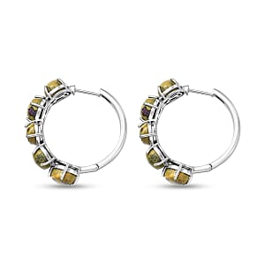 EverTrue Tasmanian Stichtite 21.25 ctw Earrings in Platinum Bond